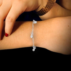 PULSEIRA 1x1 COM PEDRAS EM ZIRCÔNIA | PRATA 925