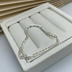 PULSEIRA ELO CORAÇÃO TRABALHADA | PRATA 925 - comprar online