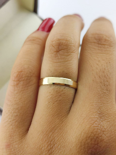 ALIANÇA 3MM CHANFRADA | OURO 18K