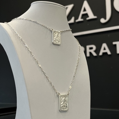 Escapulário Jesus Cristo elo 1x1 | PRATA 925 - comprar online