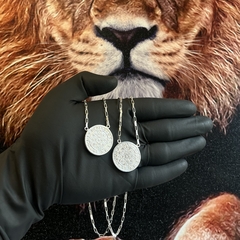 Escapulário São Bento medalha redonda | PRATA 925