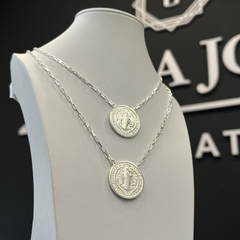 Escapulário São Bento medalha redonda | PRATA 925 - comprar online