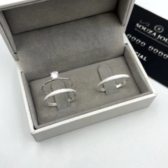 Aliança 2mm diamantada (CANTO LISO) | PRATA 950 [ENVIO FULL] - Souza Joias ® | Desde 2018 | Prata 925/950