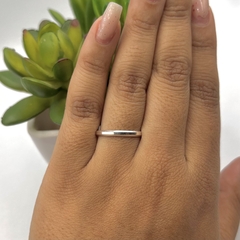 Aliança 2mm lisa chanfrada | PRATA 950 [ENVIO FULL]