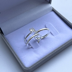 ALIANÇA 2MM CHANFRADA (DIAMANTADA) | PRATA 950 [ENVIO FULL]