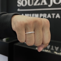 ALIANÇA 2MM CHANFRADA (DIAMANTADA) | PRATA 950 [ENVIO FULL] - Souza Joias ® | Desde 2018 | Prata 925/950