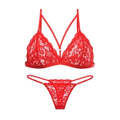 BRALETTE DE PUNTILLA CON TIRAS ROJO - comprar online