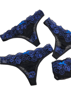 COLALESS BICOLOR NEGRO CON AZUL - comprar online
