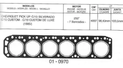 Junta Tapa De Cilindros Chevrolet Pick Up C10 Silverado 250 - buy online