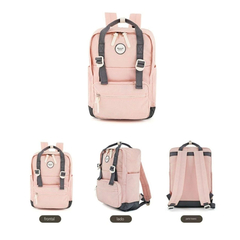Mochila Himawari Escolar 1088m Caqui Celeste y Rosa 05# - comprar online