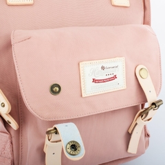 Mochila Himawari Urbana Retro Calidad Negro correa marron - sashet