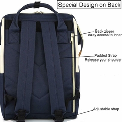 Mochila Urbana Himawari 9001 Gris y azul rayas 16#