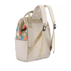 Mochila Himawari Urbana 9002 Beige y Flores en internet