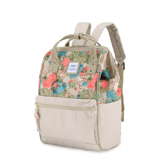Mochila Himawari Urbana 9002 Beige y Flores - comprar online