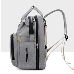Mochila Maternal Multifuncion Cuna Y Cambiador Gris - tienda online