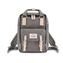 Mochila Himawari Urbana Retro Calidad Gris correa Beige