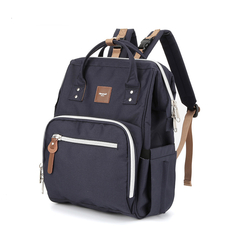 Mochila Maternal Himawari Navy Cierre Plata - comprar online