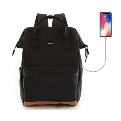 Mochila Himawari Portanotebook Usb 124 Negro 04#