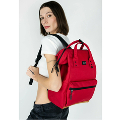 Mochila Himawari Portanotebook Usb 124 Rojo 01# - tienda online