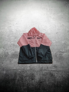Campera rosa y gris skt liviana