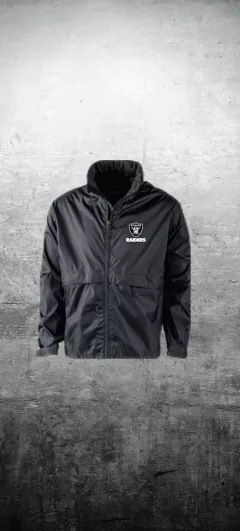 Campera negra Raiders liviano