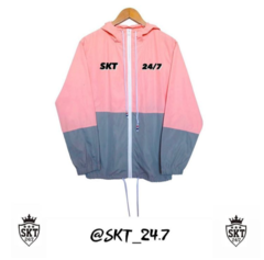 Campera rosa y gris skt liviana - comprar online