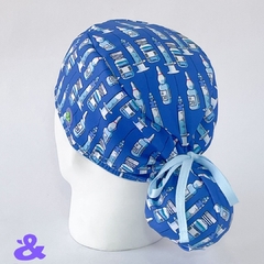 Gorro Tela Antifluido Anestésico Azul en internet