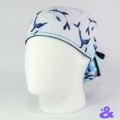 Gorro Tela Antifluido Ballenas Acuarelas