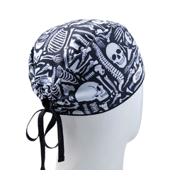 Gorro Quirúrgico Antifluido Black Bones - Sofisticap