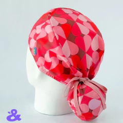 Gorro Quirúrgico Corazones Geo Red en internet