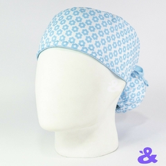 Gorro Tela Antifluido Blue Flowers