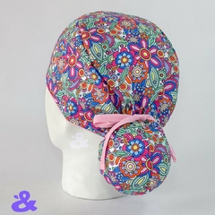 Gorro Tela Antifluido Flores Hippie - comprar online