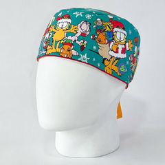 Gorro Tela Antifluido Garfield Navidad
