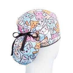 Gorro Quirúrgico Antifluido Gato Kawaii - comprar online