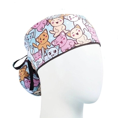 Gorro Quirúrgico Antifluido Gato Kawaii