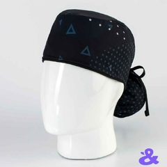 Gorro Tela Antifluido Geométrico Negro