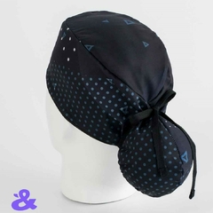 Gorro Tela Antifluido Geométrico Negro - comprar online