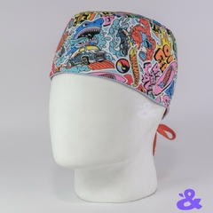 Gorro Tela Antifluido Hotwheels Stickers