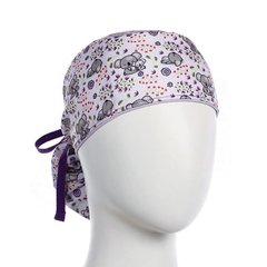 Gorro Quirúrgico Antifluido Koala Flores Morado