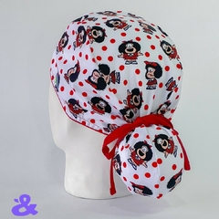 Gorro Tela Mafalda Puntos Rojos - comprar online