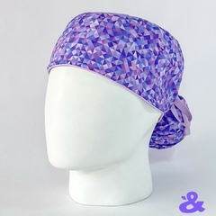 Gorro Tela Antifluido Mosaico Violeta