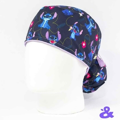 Gorro Tela Antifluido Stitch Noche Hawaii