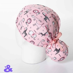 Gorro Tela Antifluido Zoo Pink - comprar online