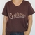 Remera Resilience Escote V Chocolate