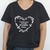 Remera Florece Escote V Negro