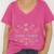 Remera Sanar Escote V Fucsia