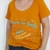 Remera Palabras Escote Redondo Naranja