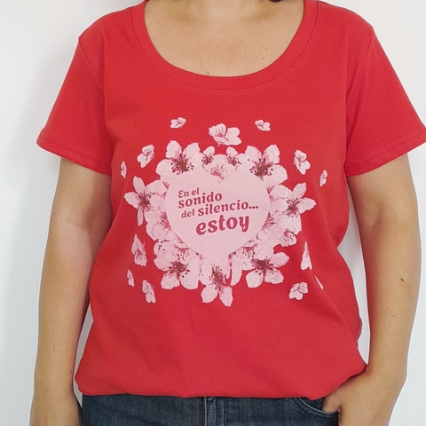 Remera Estoy Escote Redondo Rojo