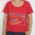 Remera Palabras Escote Redondo Rojo