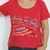 Remera Palabras Escote Redondo Rojo - comprar online